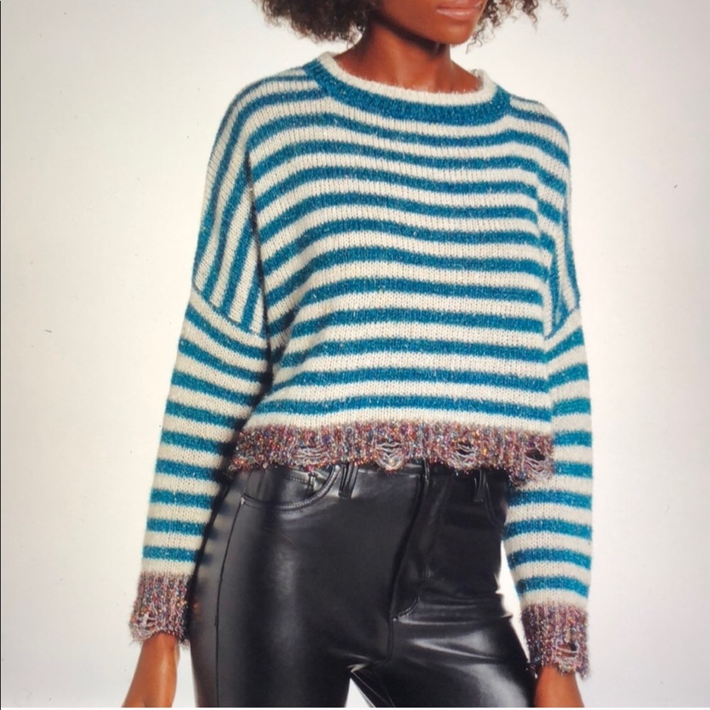 Prima Tinsel Striped Sweater size XL